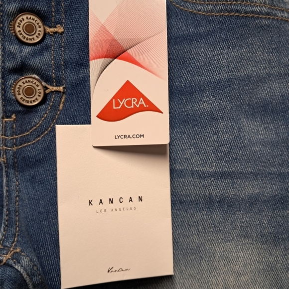 NWT KanCan Distressed Straight Fit Jeans Size 5/26 - Picture 4 of 5